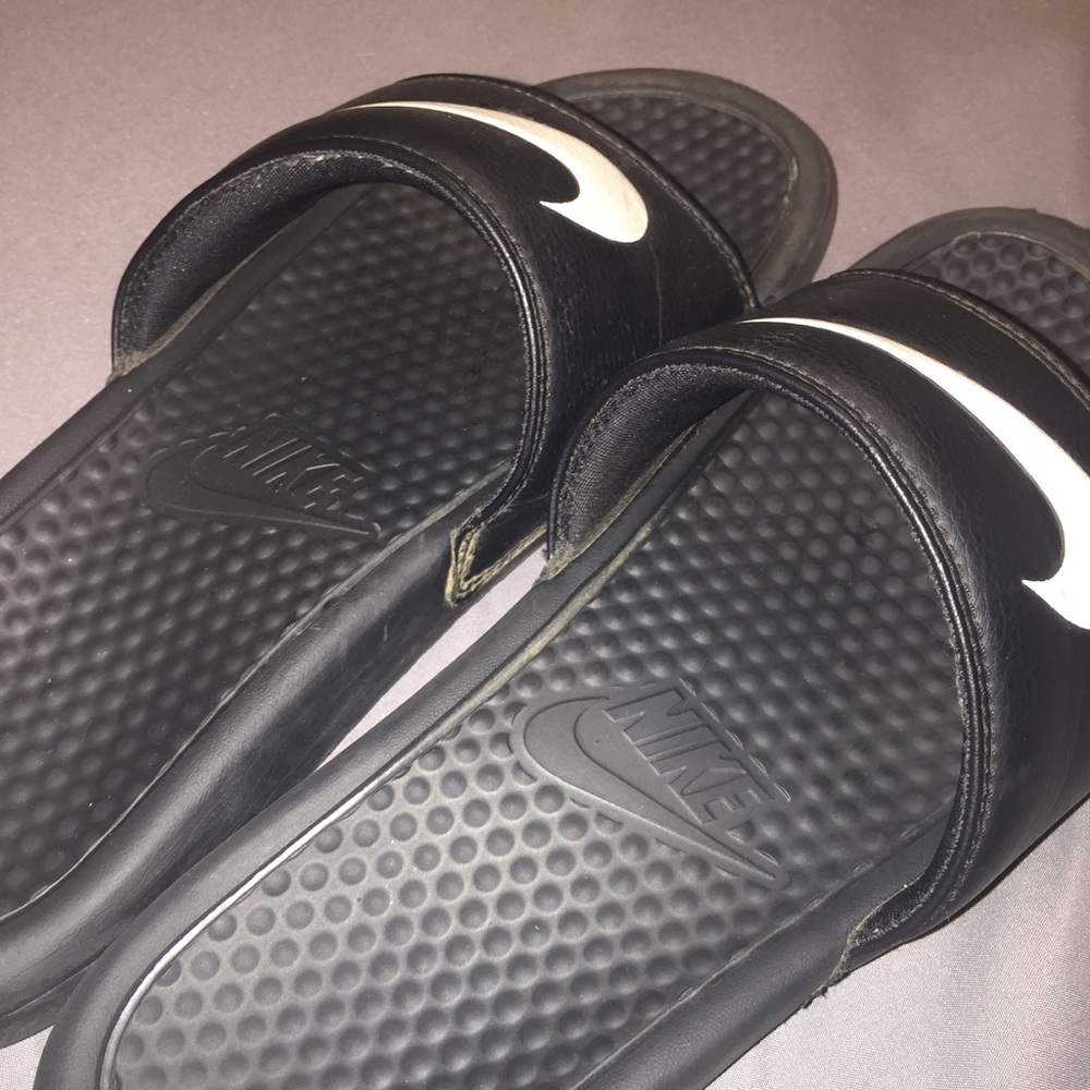 Black Nike Slides